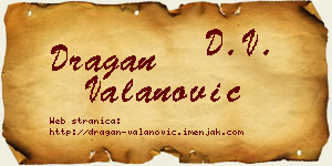 Dragan Valanović vizit kartica